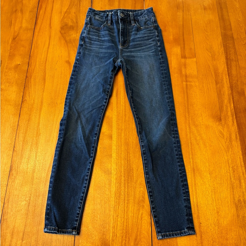 American Eagle 360 Ne(x)t level stretch size 0 short curvy super hi-rise jegging